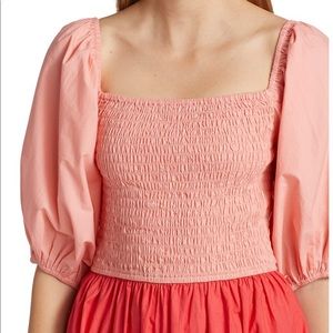 RHODE Eloise Colorblocked Midi Dress